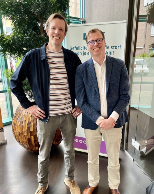 Jan Willem Hoogstraten en AI-Advocaat Joost Gerritsen na oprichting van Digibeetle